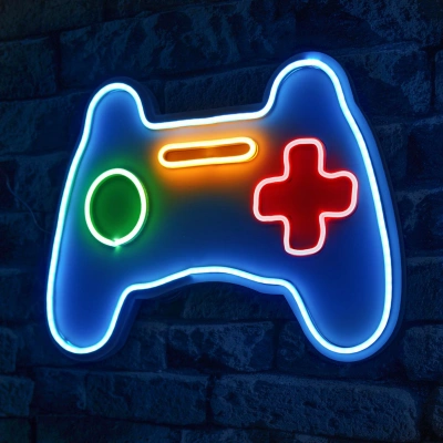 Nástěnná LED dekorace PLAY STATION GAMING CONTROLLER